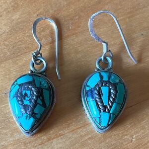 Sterling Silver 925 Turquoise Earrings